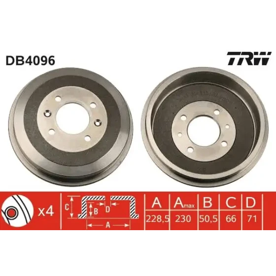 TRW Fren Kampanası – DB4096 / OEM 91509908 ürün görseli