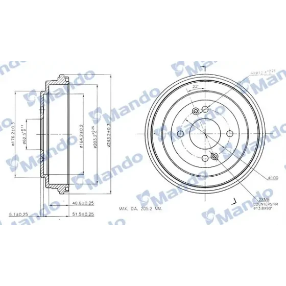 Mando Fren Kampanası – MBD050026 / OEM 584111G000 ürün görseli