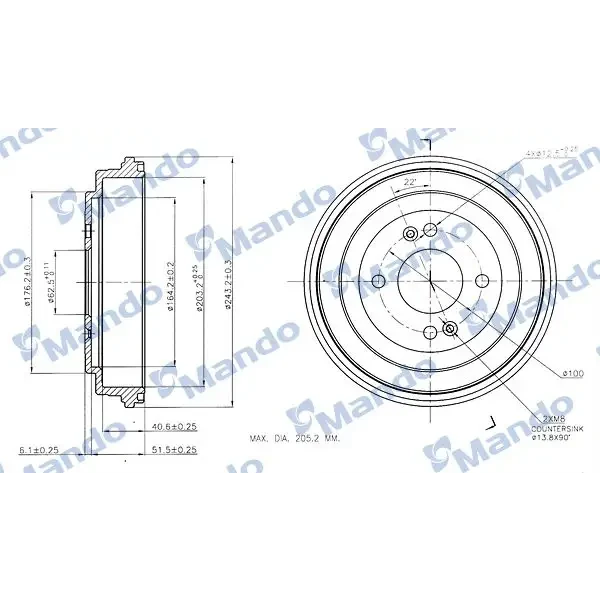 Mando Fren Kampanası – MBD050026 / OEM 584111G000