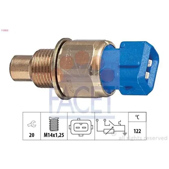 Facet Hararet Müşürü – 7.3552 / OEM 9624350280 ürün görseli