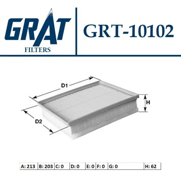 GRAT Hava Filtresi – 10102S / OEM 93188723