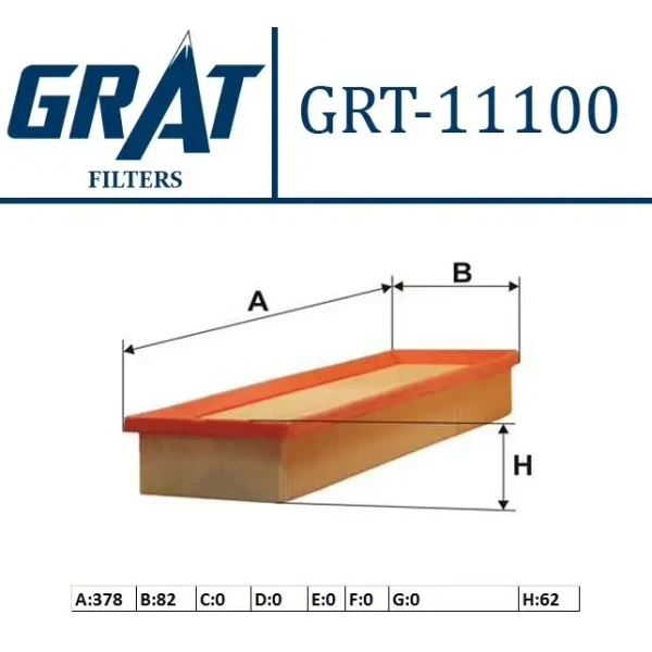 GRAT Hava Filtresi – 11100 / OEM 8200298074