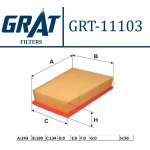 GRAT Hava Filtresi – 11103 / OEM 8200371661