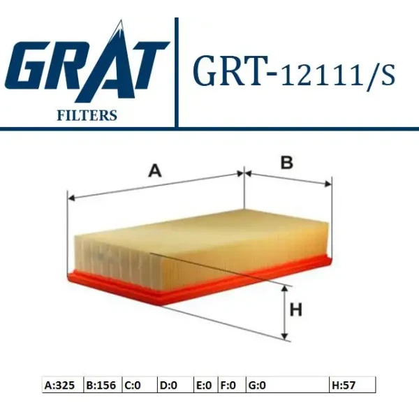 GRAT Hava Filtresi – 12111S / OEM 144408