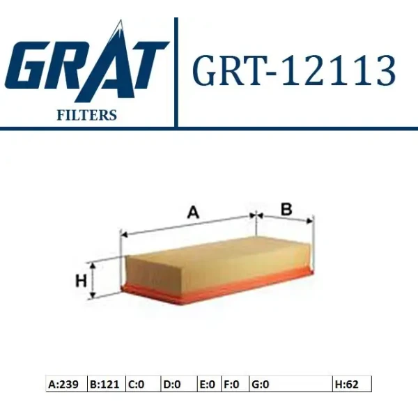 GRAT Hava Filtresi – 12113 / OEM 9674725580