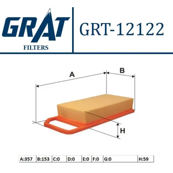 GRAT Hava Filtresi – 12122 / OEM 1444CV