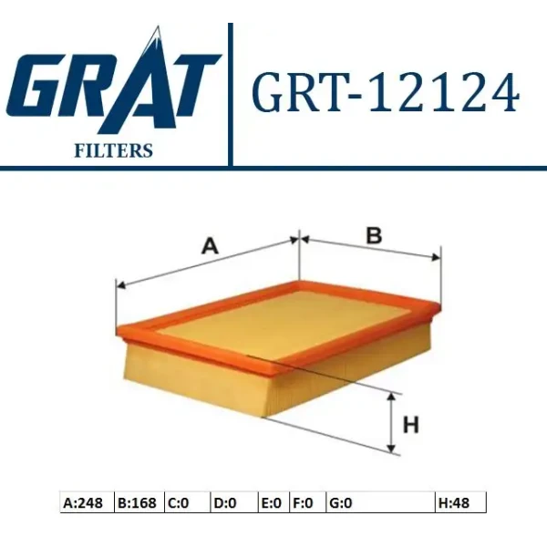 GRAT Hava Filtresi – 12124 / OEM 1444W3