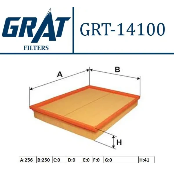 GRAT Hava Filtresi – 14100 / OEM 835622