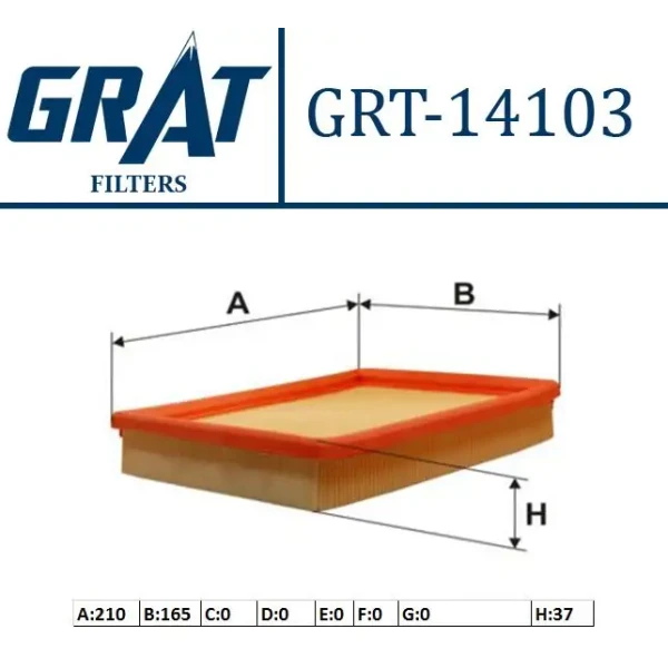 GRAT Hava Filtresi – 14103 / OEM 834581