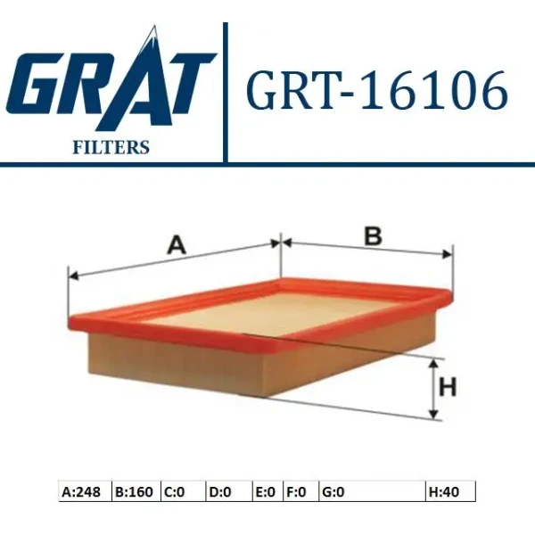 GRAT Hava Filtresi – 16106 / OEM 2811322051