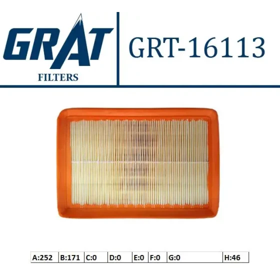 GRAT Hava Filtresi – 16113 / OEM 2811308000 ürün görseli