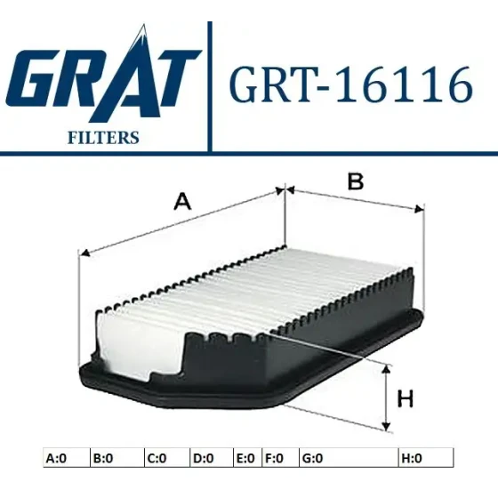 GRAT Hava Filtresi – 16116 / OEM 28113A5800 ürün görseli