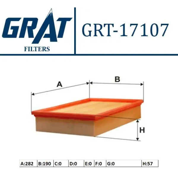 GRAT Hava Filtresi – 17107 / OEM 3M519601AA