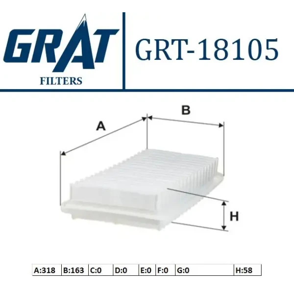 GRAT Hava Filtresi – 18105 / OEM 178010G010