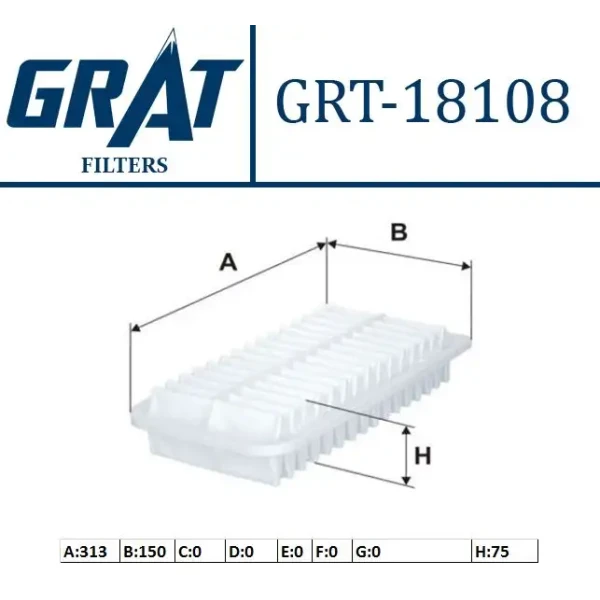 GRAT Hava Filtresi – 18108 / OEM 178010N020