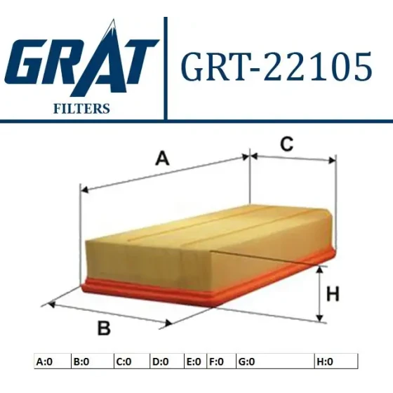 GRAT Hava Filtresi – 22105 / OEM A6110940004 ürün görseli