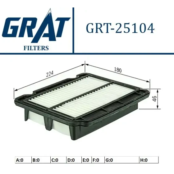 GRAT Hava Filtresi – 25104 / OEM 96536696 ürün görseli