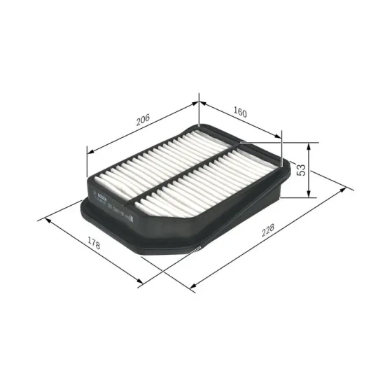 Bosch Hava Filtresi – F026400125 / OEM 1378065J00000 ürün görseli
