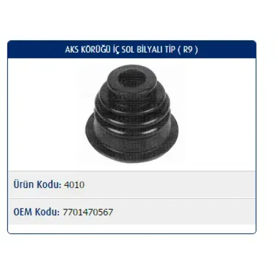 Master İç Aks Körüğü (Sol) – M4010 / OEM 7701470567 ürün görseli