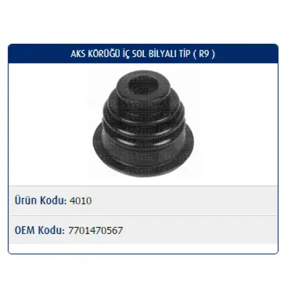 Master İç Aks Körüğü (Sol) – M4010 / OEM 7701470567