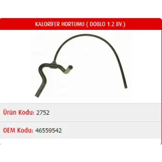 Master Kalorifer Hortumu – M2752 / OEM 46559542 ürün görseli