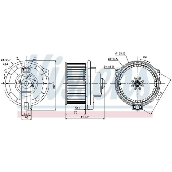 Nissens Kalorifer Motoru – 87107 / OEM A1638204142 ürün görseli