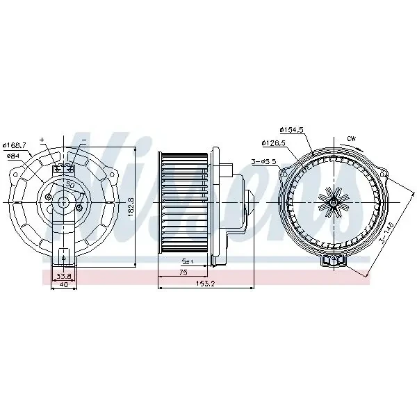 Nissens Kalorifer Motoru – 87107 / OEM A1638204142