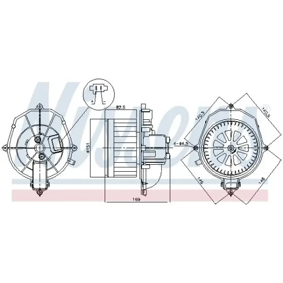 Nissens Kalorifer Motoru – 87518 / OEM 6441AR ürün görseli