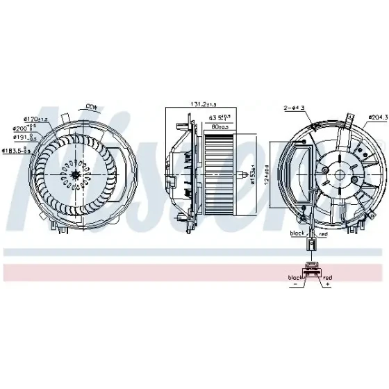 Nissens Kalorifer Motoru – 87527 / OEM 5WB819015 ürün görseli