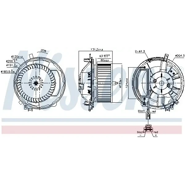 Nissens Kalorifer Motoru – 87527 / OEM 5WB819015
