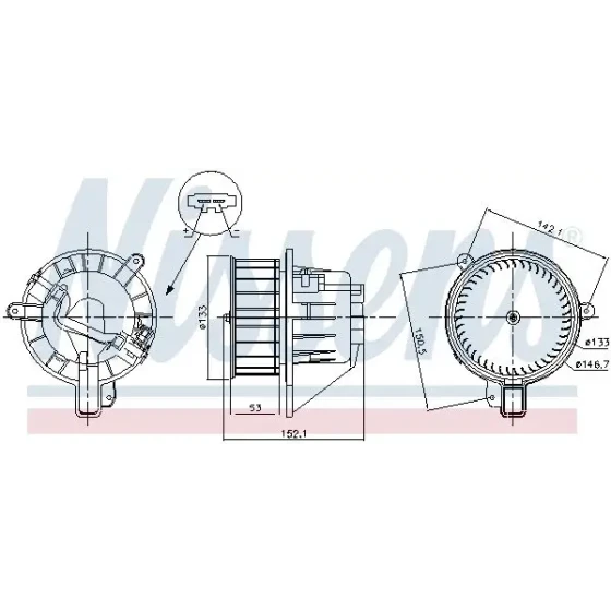 Nissens Kalorifer Motoru – 87546 / OEM 2Q1819021A ürün görseli