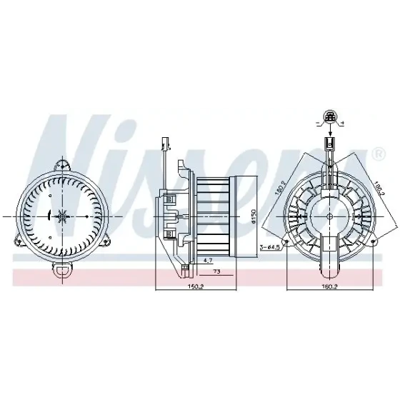 Nissens Kalorifer Motoru – 87579 / OEM A2478308400 ürün görseli