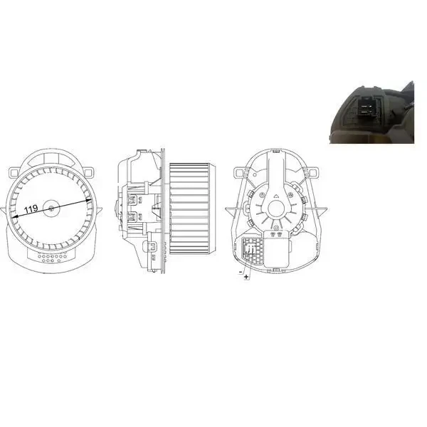 Mahle Kalorifer Motoru – AB258000S / OEM 7P0820021H