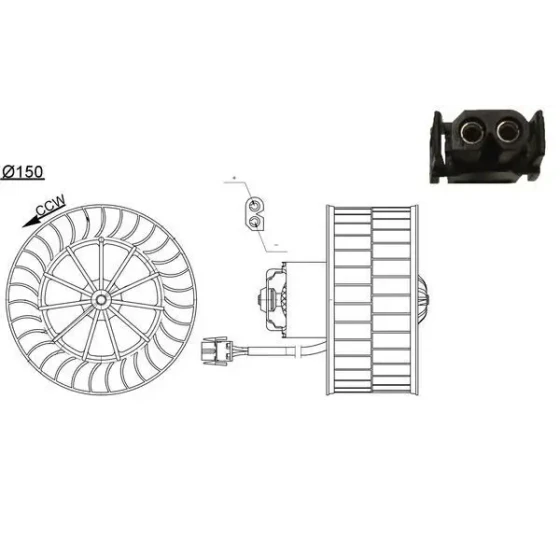 Mahle Kalorifer Motoru – AB44000S / OEM 64118390434 ürün görseli