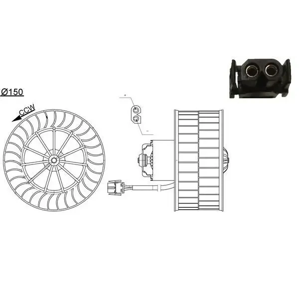 Mahle Kalorifer Motoru – AB44000S / OEM 64118390434