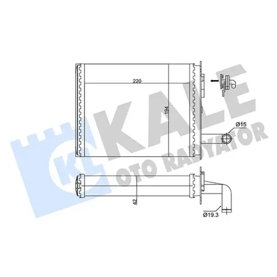 KALE Kalorifer Radyatörü – 346345 / OEM 7078698 ürün görseli