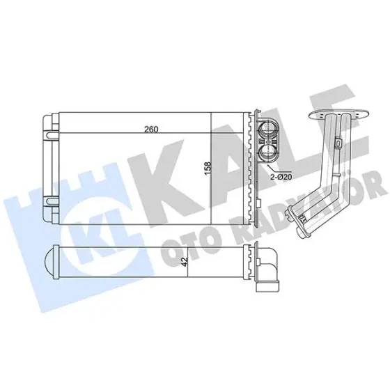 KALE Kalorifer Radyatörü – 346425 / OEM 7701039481 ürün görseli