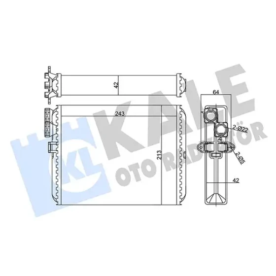 KALE Kalorifer Radyatörü – 346430 / OEM 9171503 ürün görseli