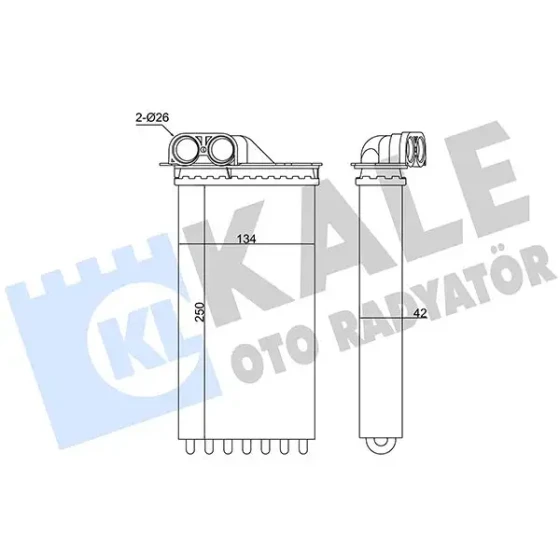 KALE Kalorifer Radyatörü – 346440 / OEM 6448K9 ürün görseli