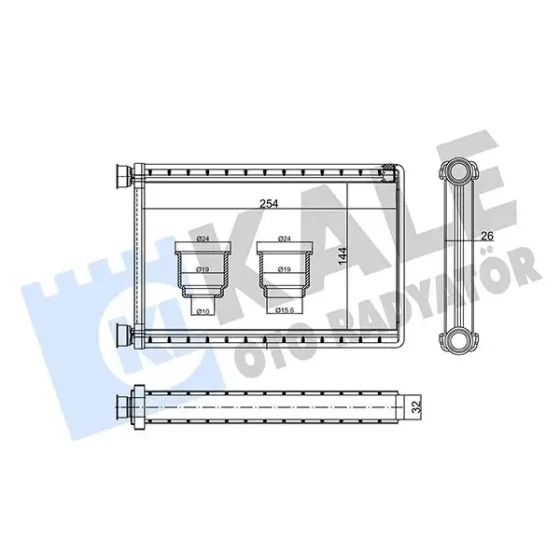 KALE Kalorifer Radyatörü – 346460 / OEM 9123506 ürün görseli
