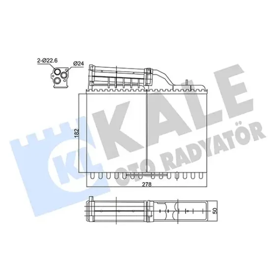 KALE Kalorifer Radyatörü – 346465 / OEM 64111384325 ürün görseli