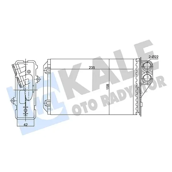 KALE Kalorifer Radyatörü – 346475 / OEM 6448J8