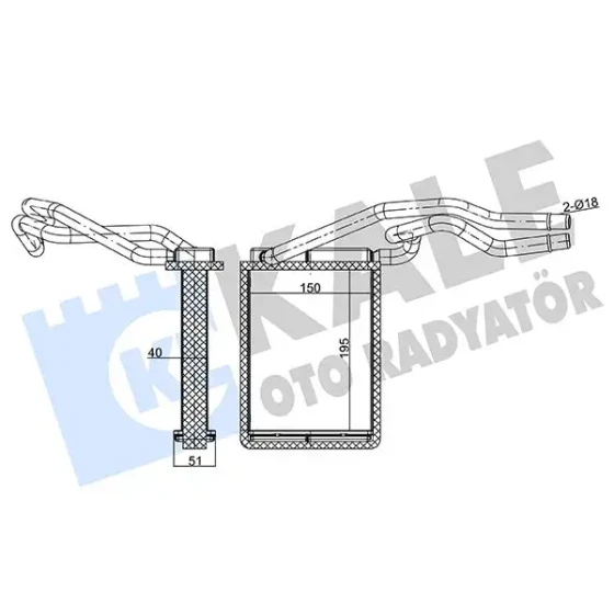 KALE Kalorifer Radyatörü – 346540 / OEM 2S6H18B539AB ürün görseli