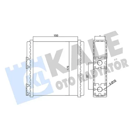 KALE Kalorifer Radyatörü – 346655 / OEM 271401N710 ürün görseli