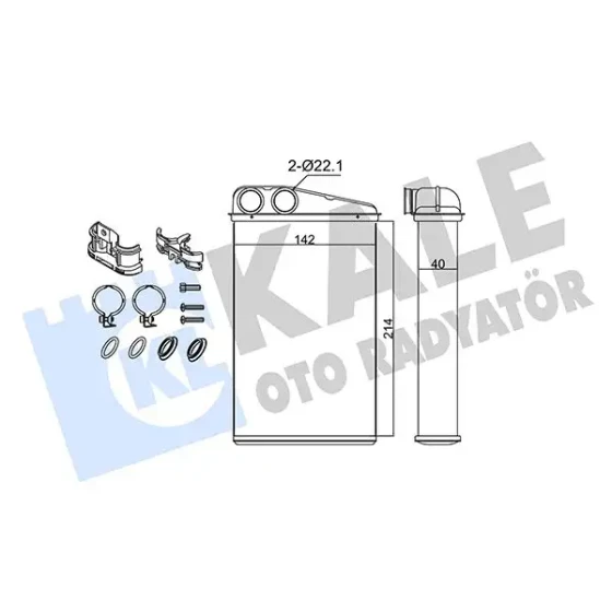 KALE Kalorifer Radyatörü – 346710 / OEM 7701208323 ürün görseli
