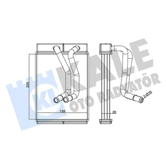 KALE Kalorifer Radyatörü – 346775 / OEM 9722738000 ürün görseli