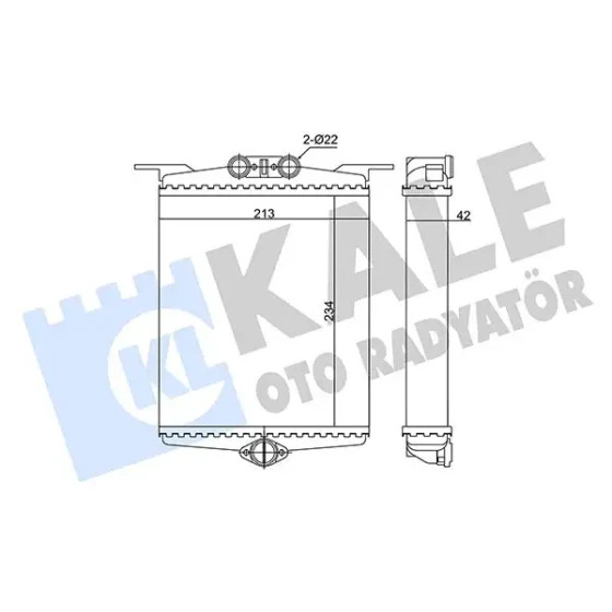 KALE Kalorifer Radyatörü – 346810 / OEM A1408300561 ürün görseli