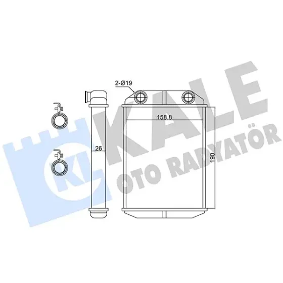 KALE Kalorifer Radyatörü – 346825 / OEM 271154491R ürün görseli