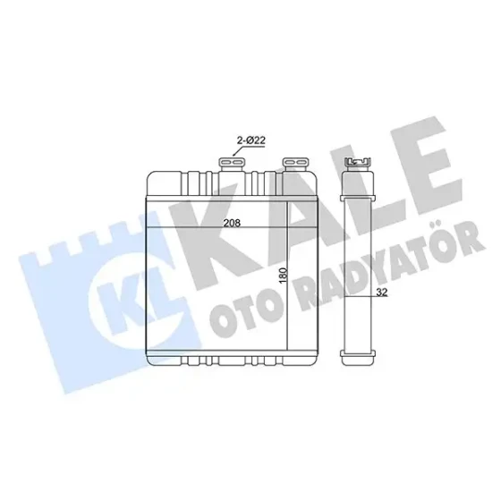 KALE Kalorifer Radyatörü – 347115 / OEM 9117283 ürün görseli