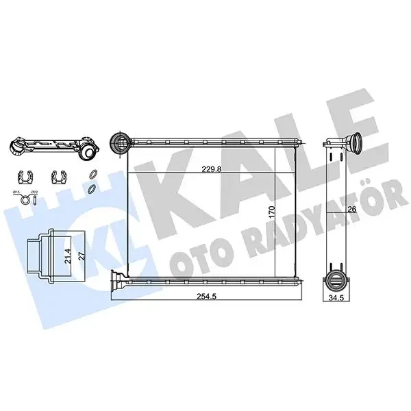 KALE Kalorifer Radyatörü – 347120 / OEM 6448V6